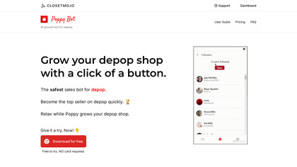 Closetmojo Poppy Depop Bot image