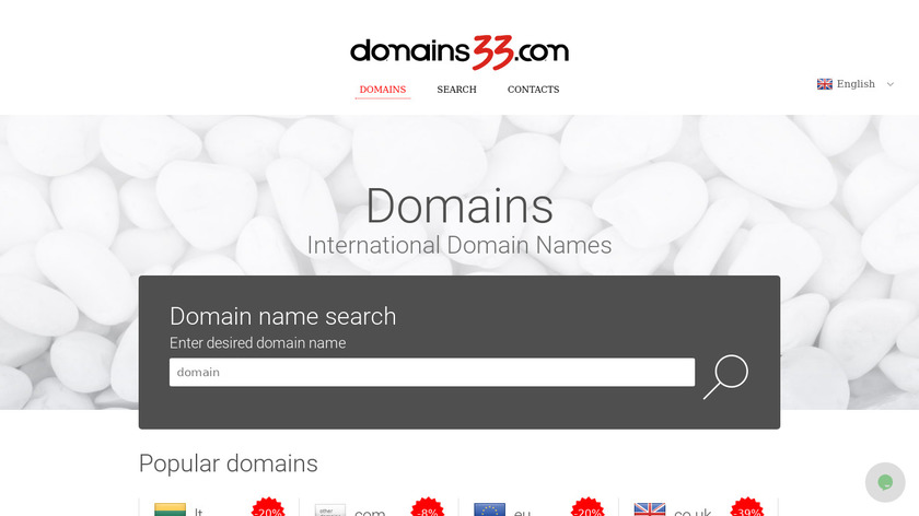 Domains33 Landing Page