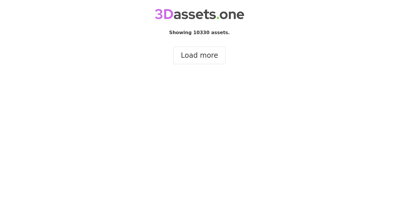 3DAssets.one Landing page