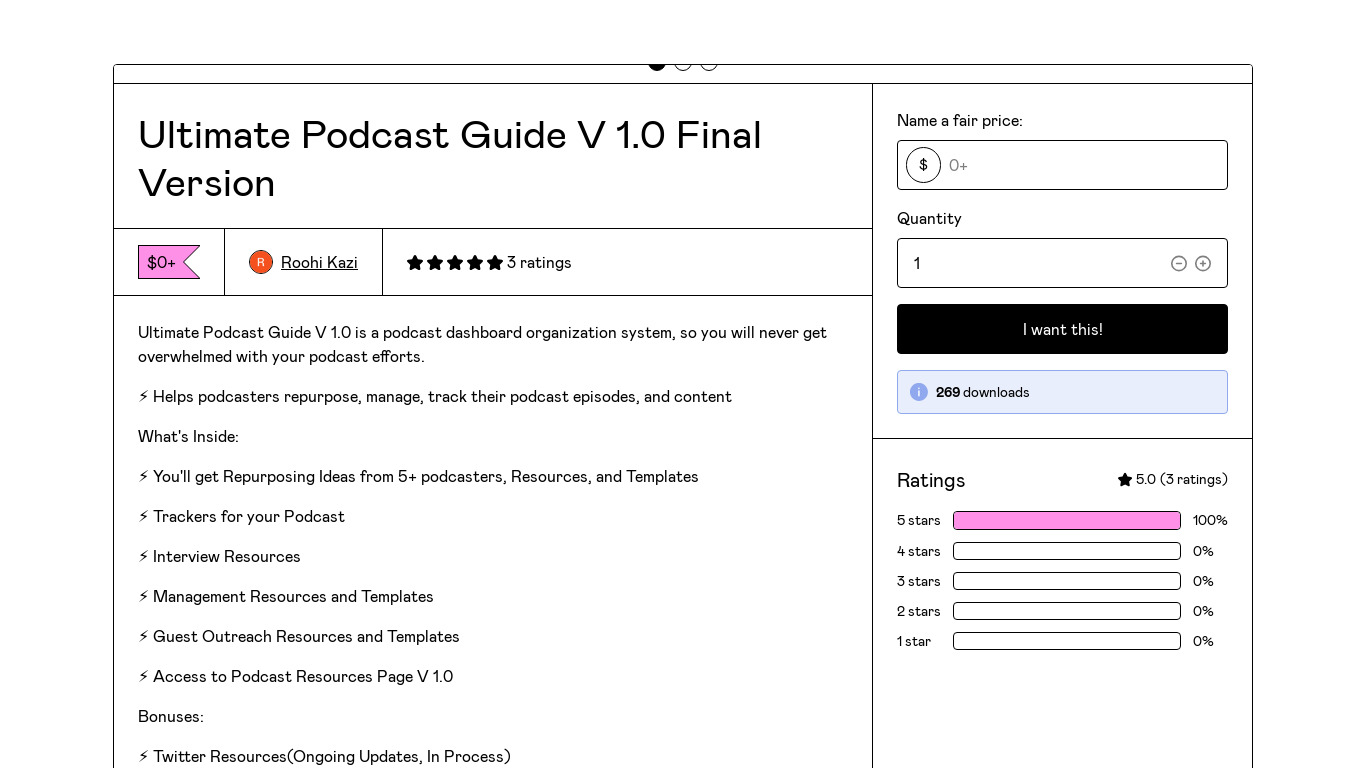 Ultimate Podcast Guide V Landing page