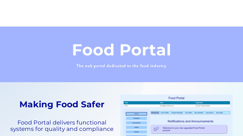 Food Portal Ltd Landing Page