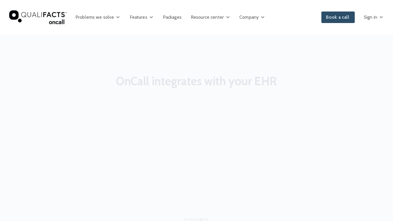 OnCall Health Landing page