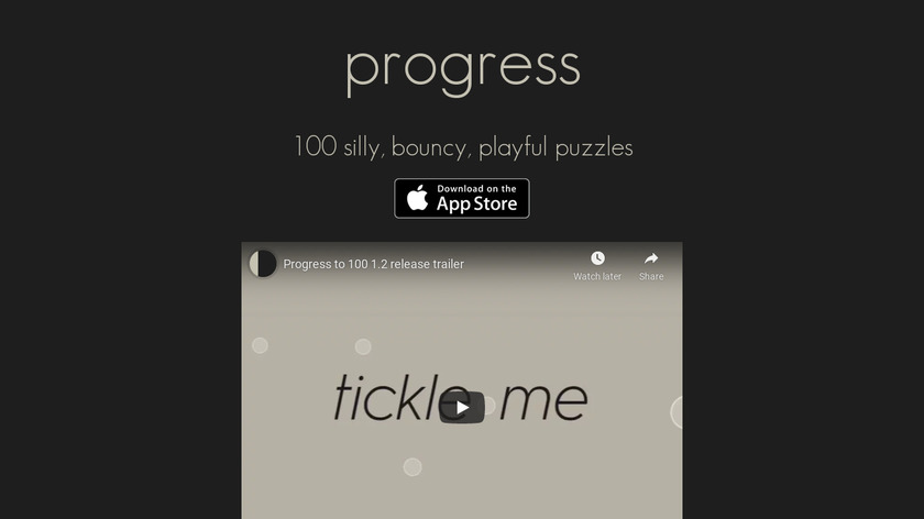 Progress to 100 Landing Page
