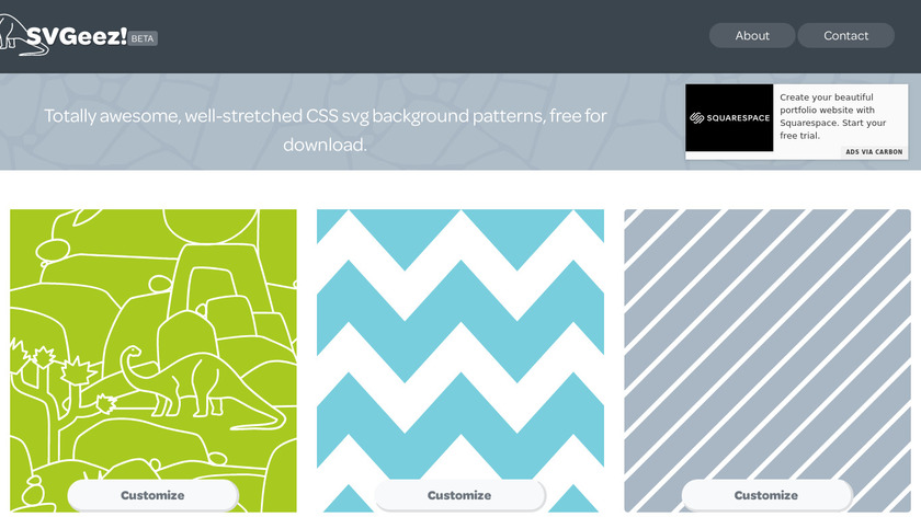 SVGeez Landing Page
