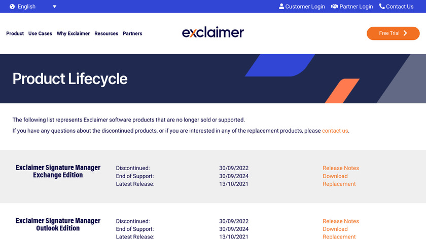 Exclaimer Mail Archiver Landing Page