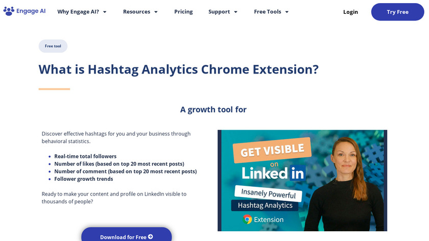 Filtpod LinkedIn Hashtag Analytics Landing Page