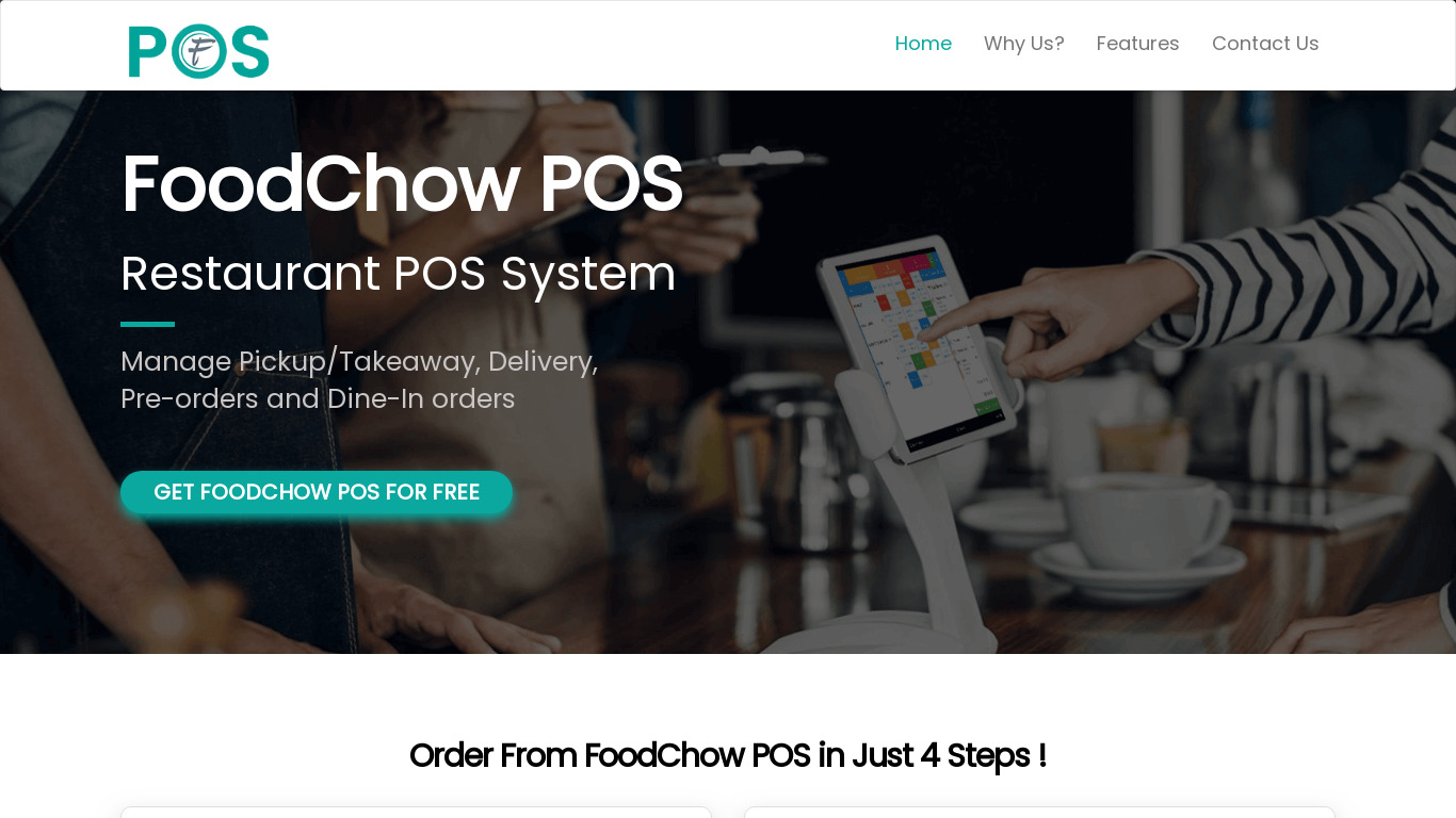 FoodChow POS Landing page