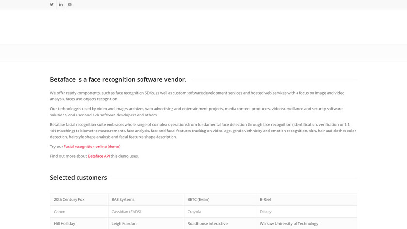 Betaface Landing Page