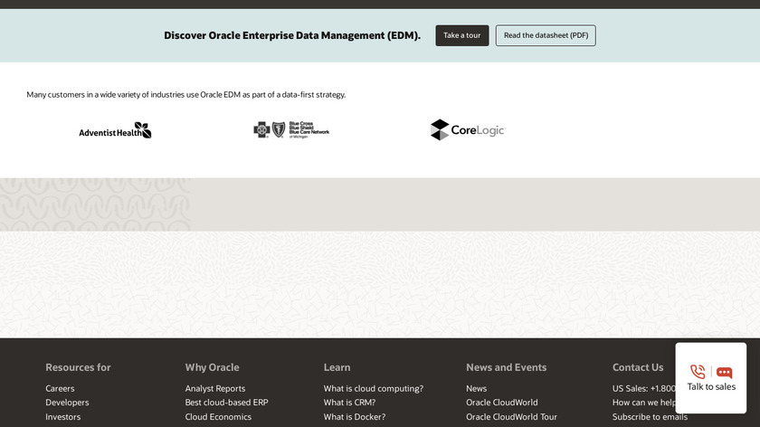 Oracle EDM Landing Page