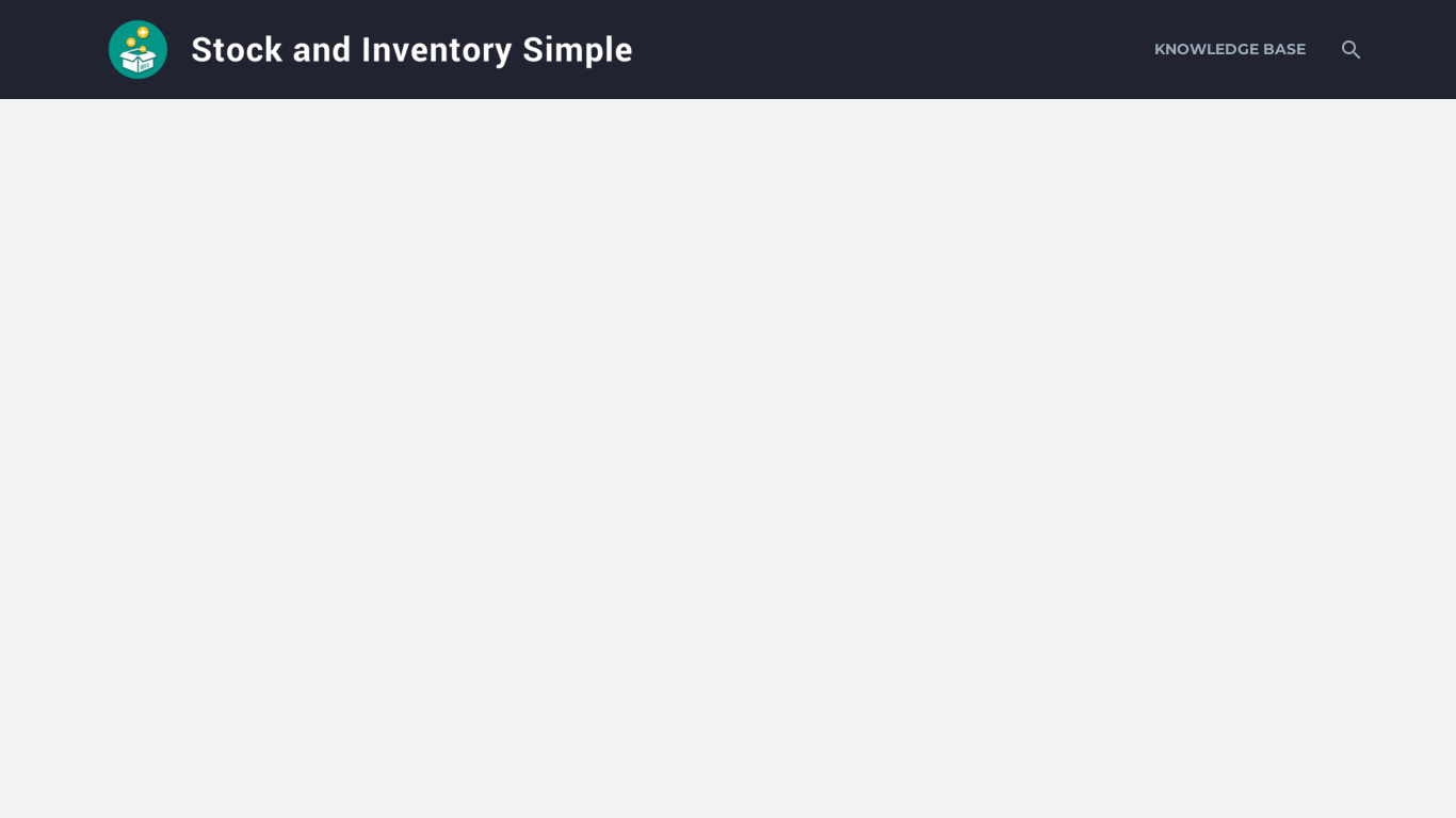 Stock and Inventory Simple Landing page