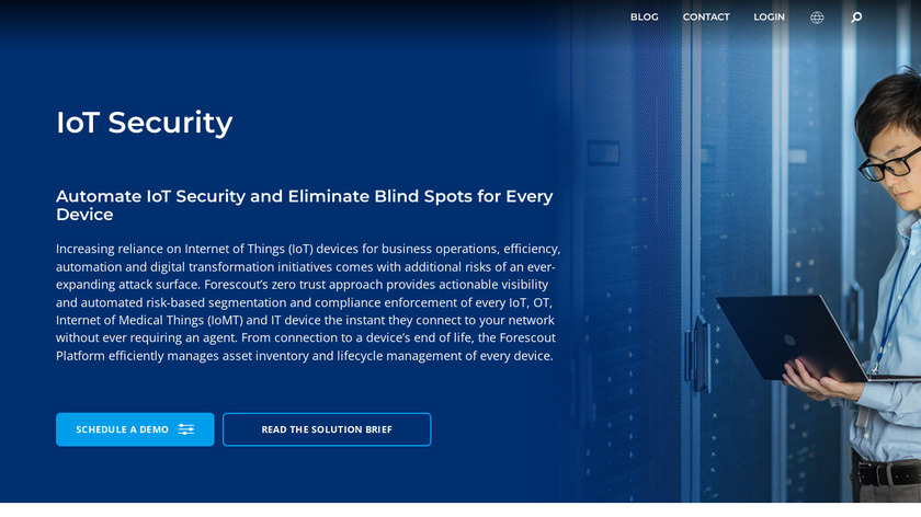Forescout IoT Security Landing Page
