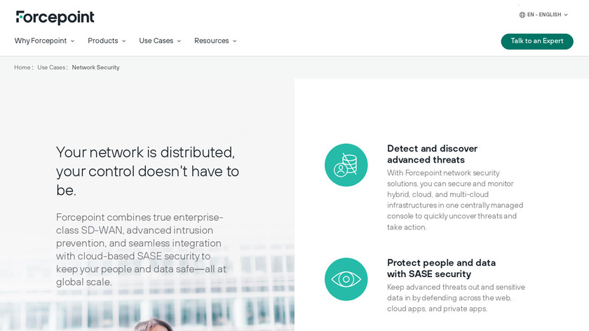 Forcepoint Dynamic Edge Protection Landing Page