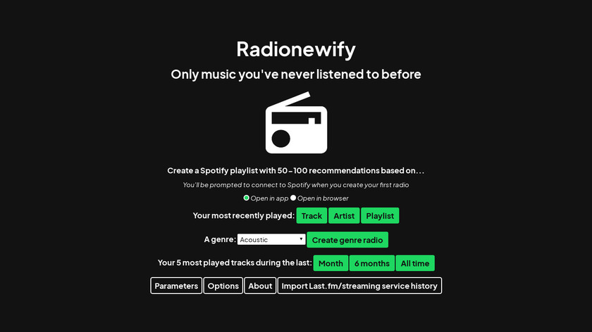 Radionewify Landing Page