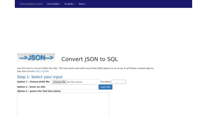 Convert JSON to SQL image