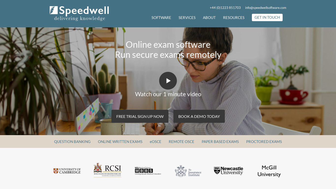 Speedwell Software Landing page
