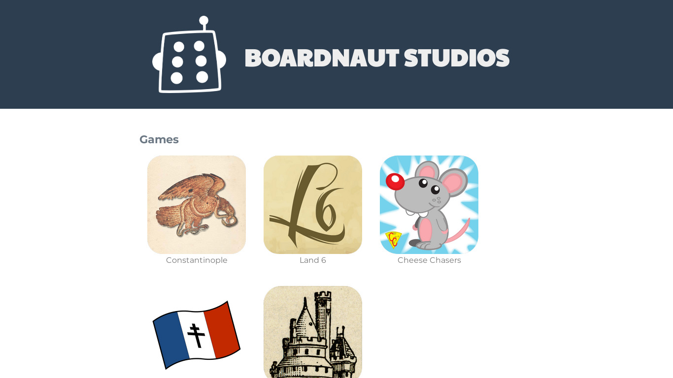 Maquis Board Game Landing page