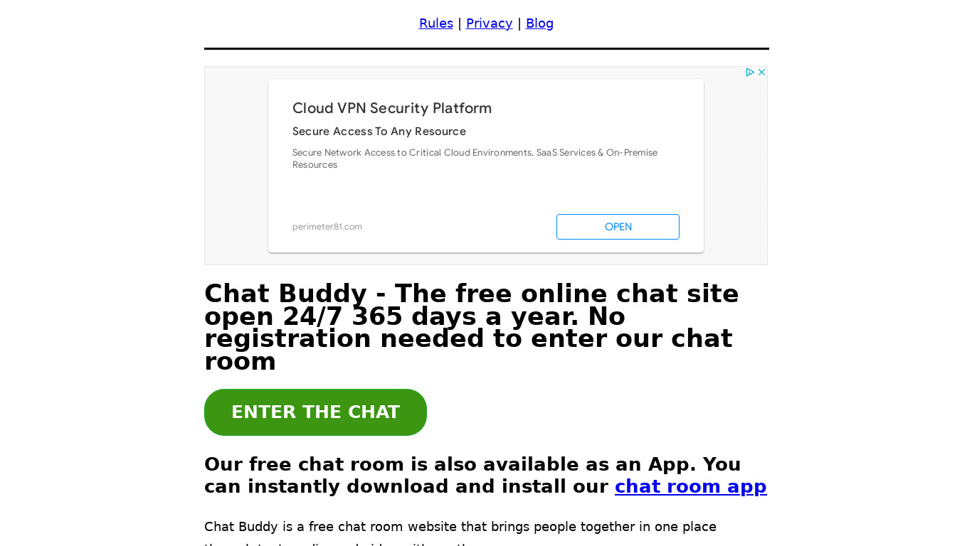 Chat Buddy Landing page