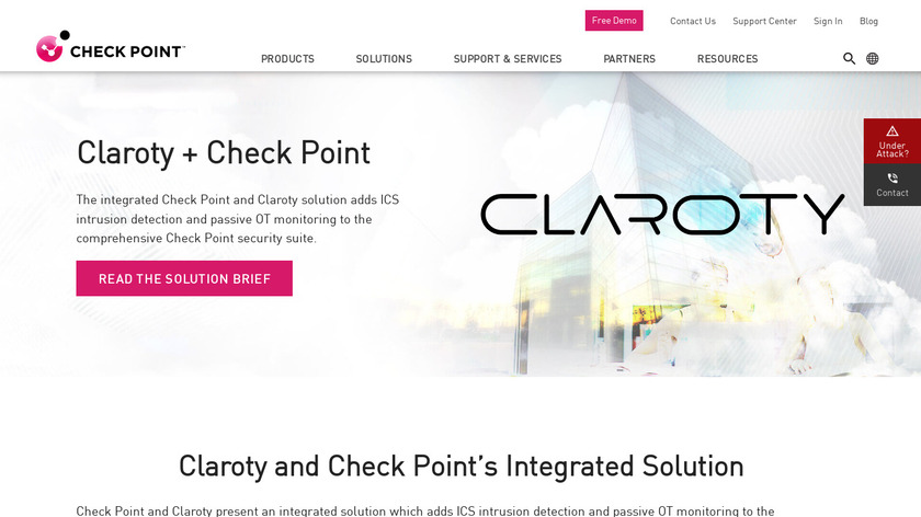 Check Point Claroty Landing Page