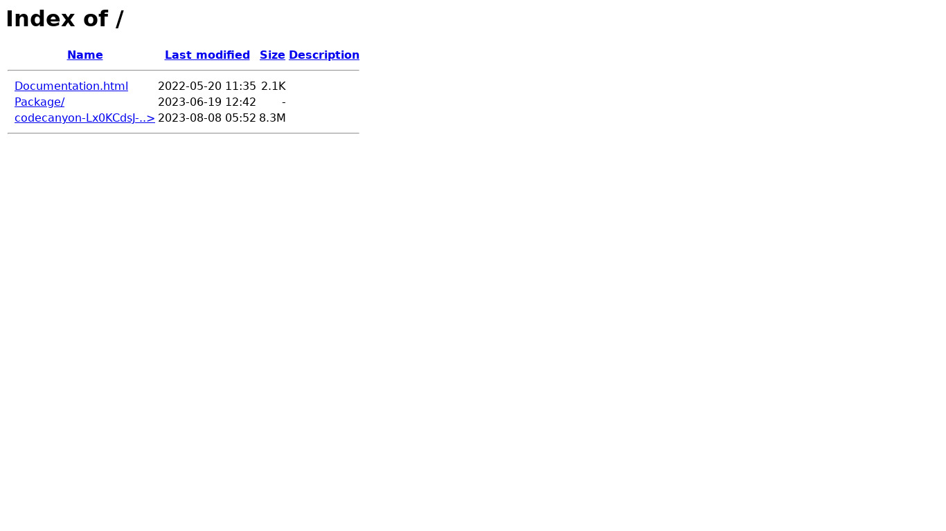 Zhap Hosting Landing page