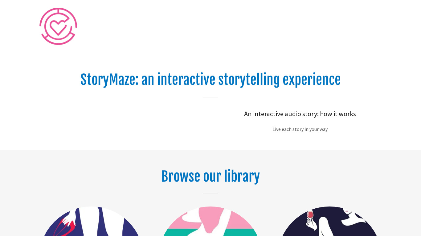 wonders.digital StoryMaze Landing page