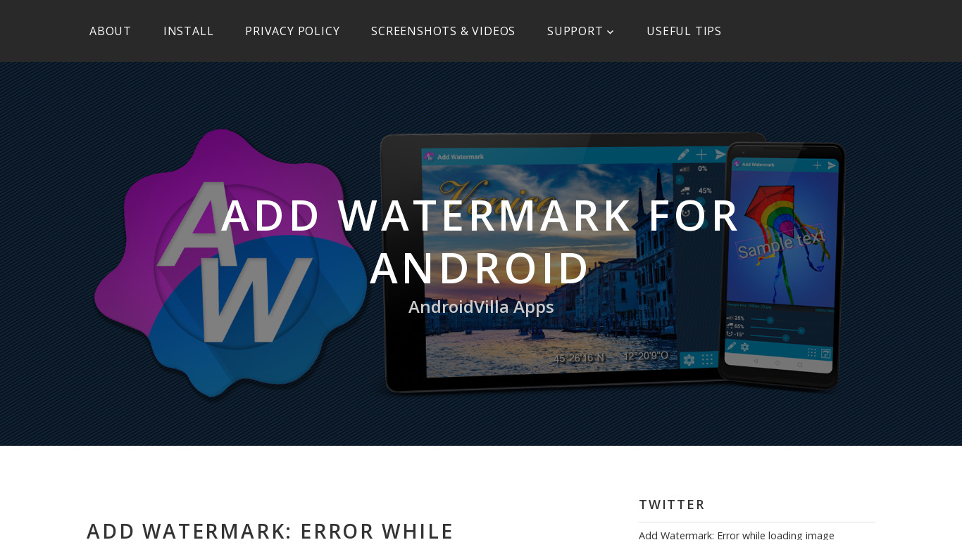 Add Watermark Free Landing page