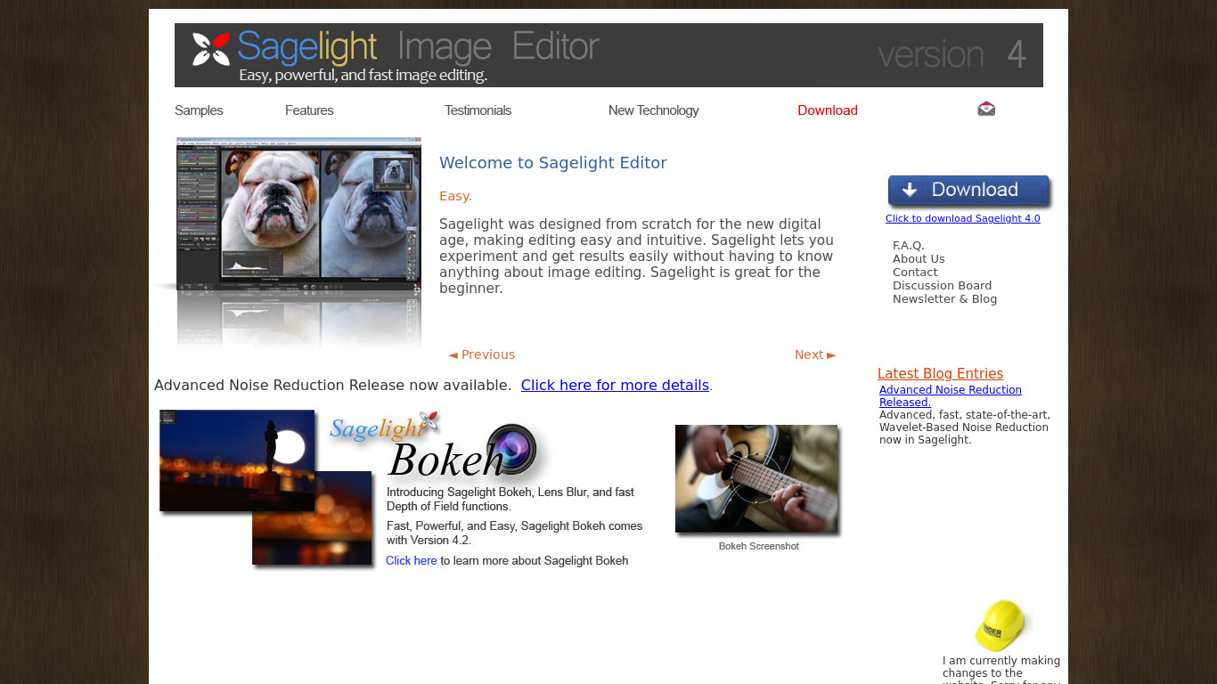 Sagelight Landing page