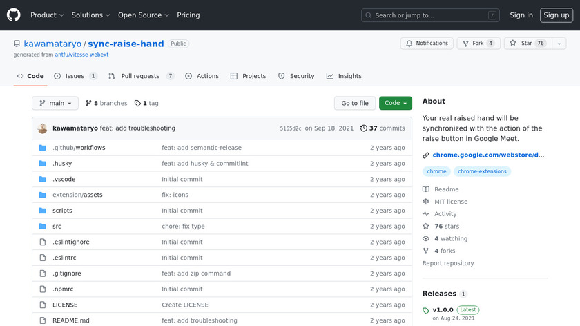 Sync Raise Hand Landing Page