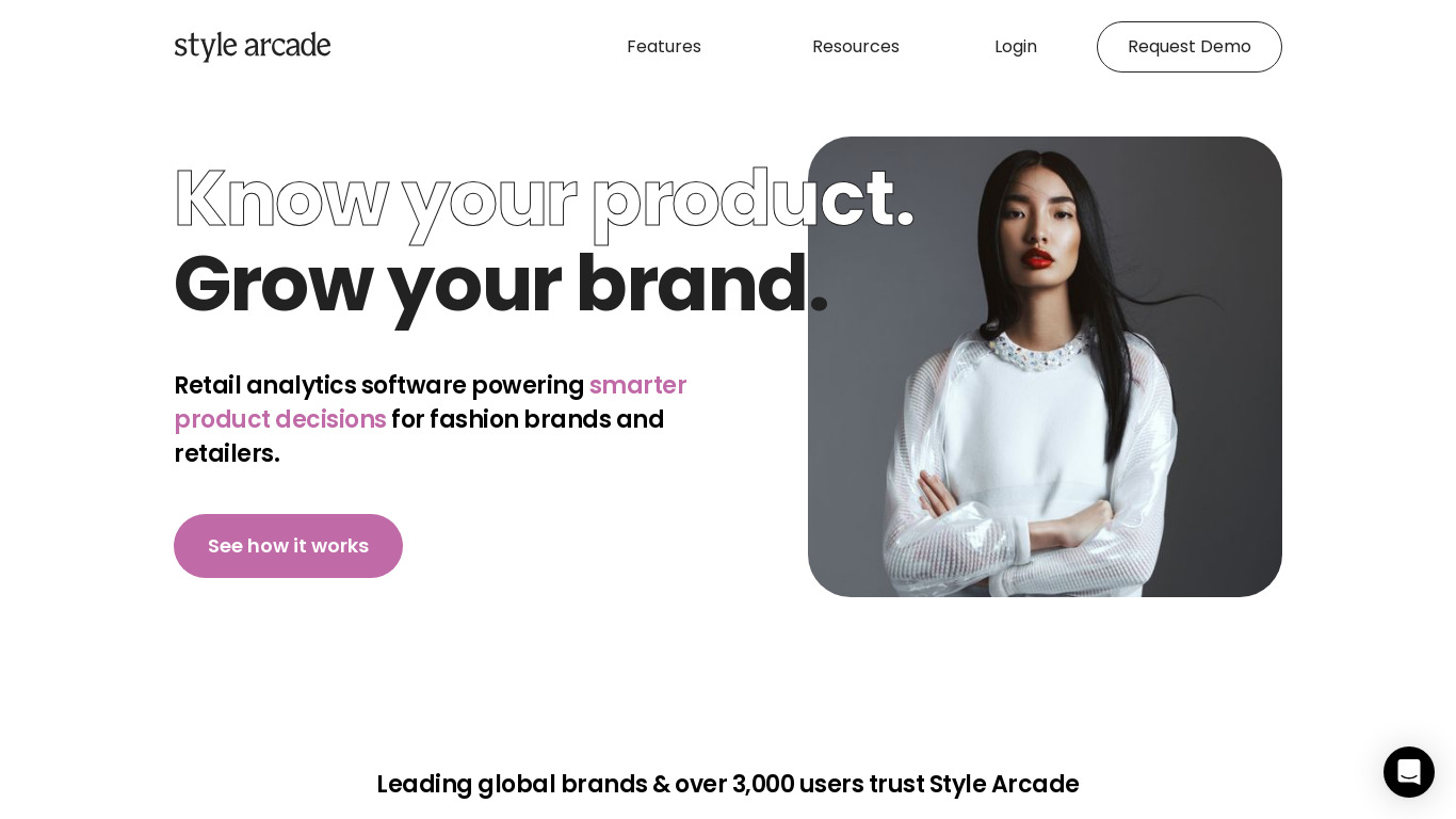 Style Arcade Landing page