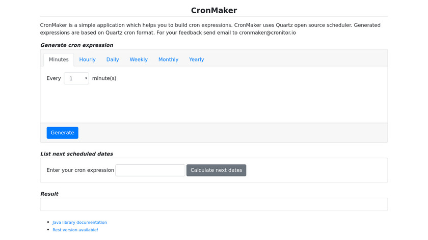 CronMaker Landing Page