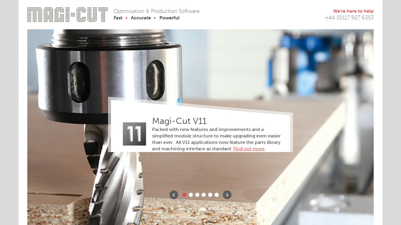 Magi-Cut Software Landing page