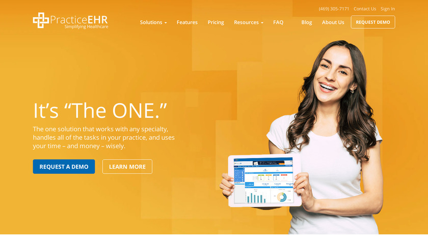 Practice EHR Landing Page