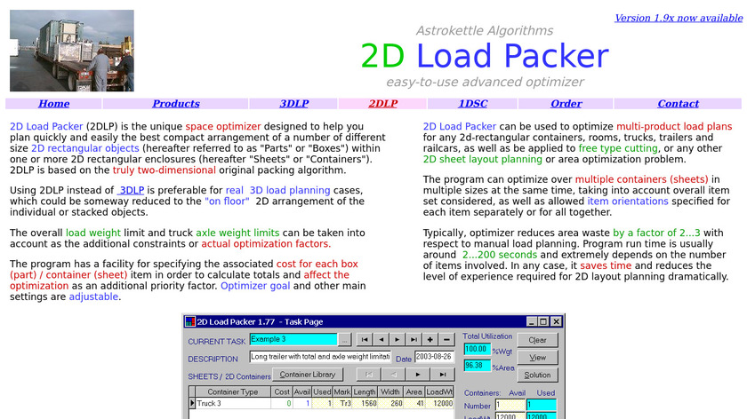 Astrokettle 2D Load Packer Landing Page