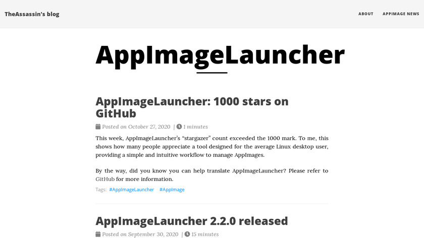 AppImageLauncher Landing Page