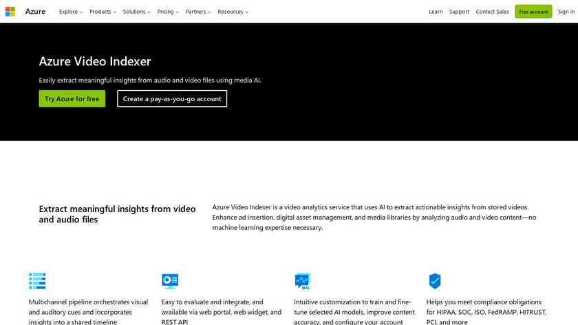 Azure Video Analyzer Landing Page