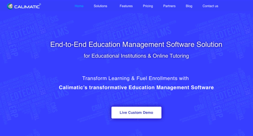 Calimatic EdTech Landing Page