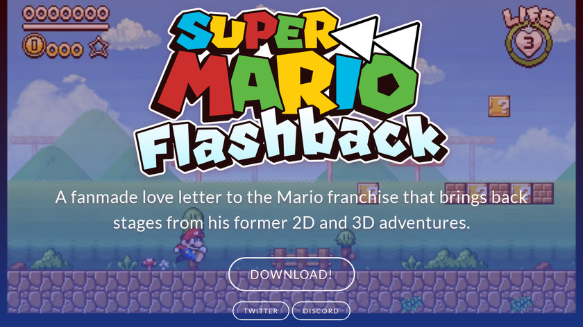 Super Mario Flashback Landing Page