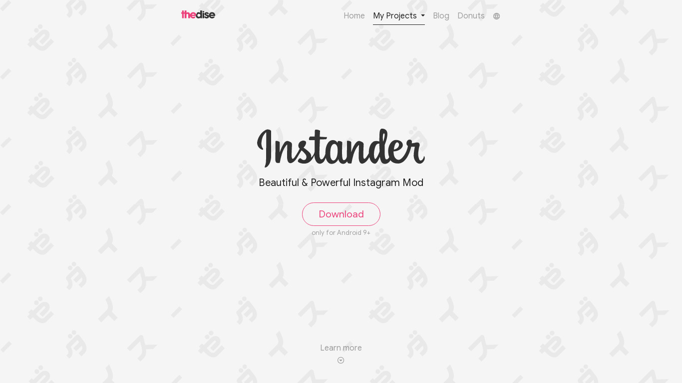 Instander Landing page