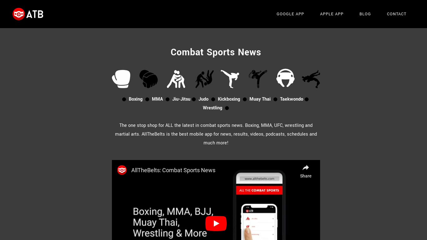 AllTheBelts Landing page