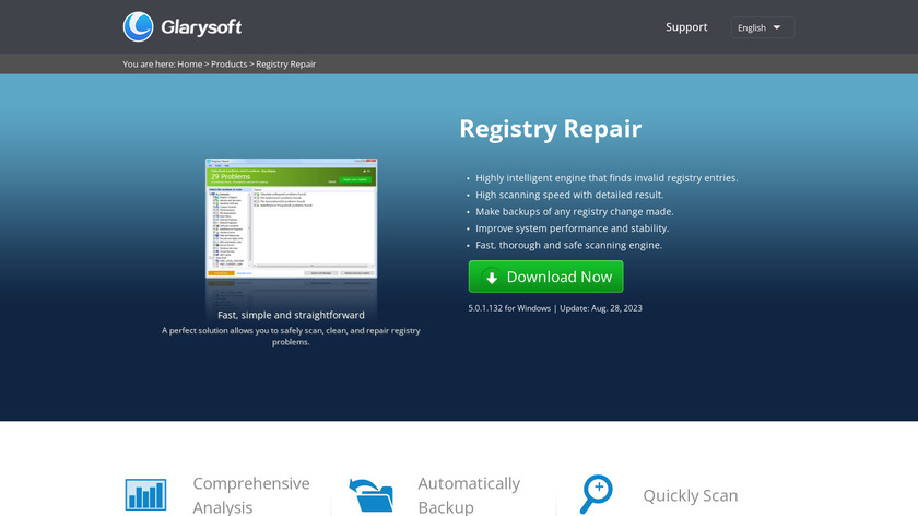 Registry Repair Landing Page