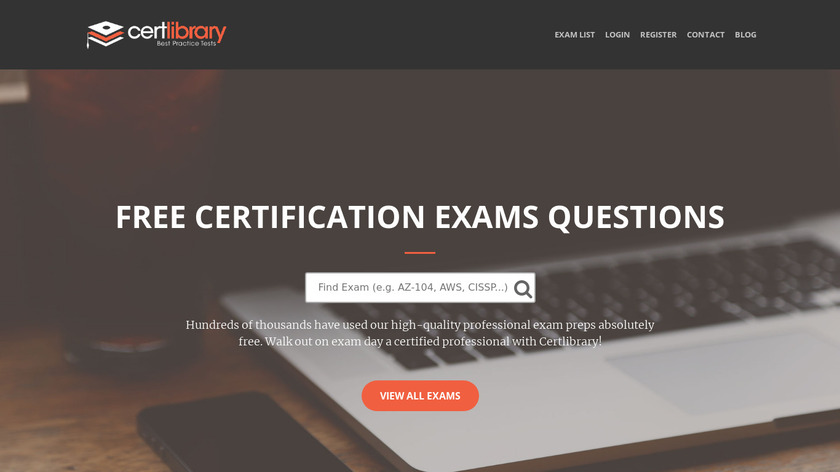 CertLibrary Landing Page