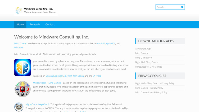 Mindware Minesweeper Pro Landing Page