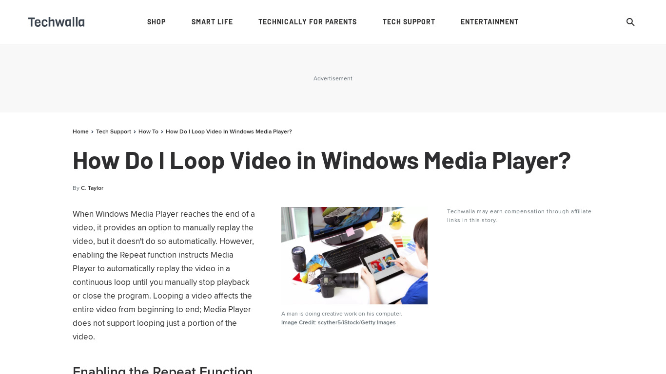 Looping Video Landing page