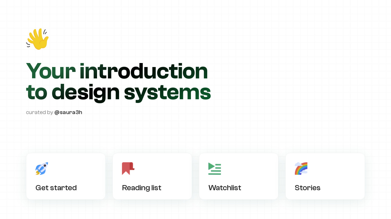 Hey Design Systems! Landing page
