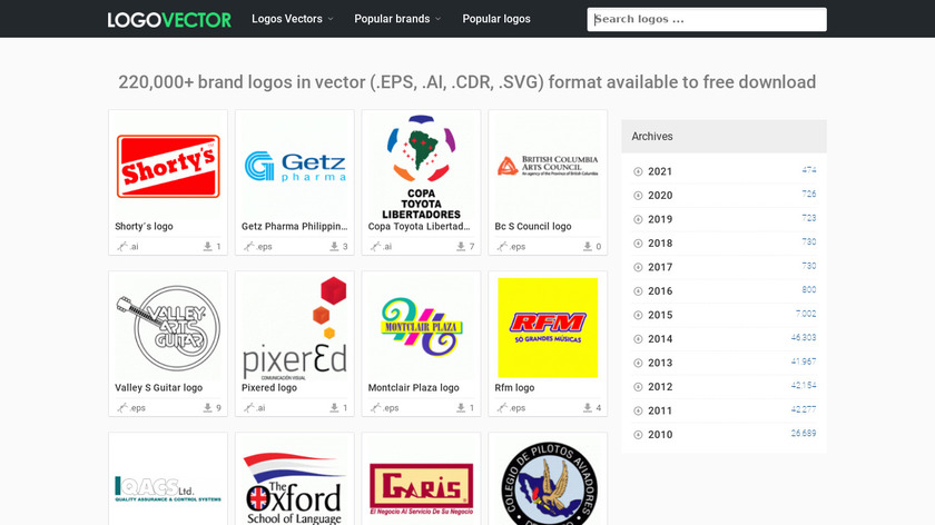 LogoVector Landing Page
