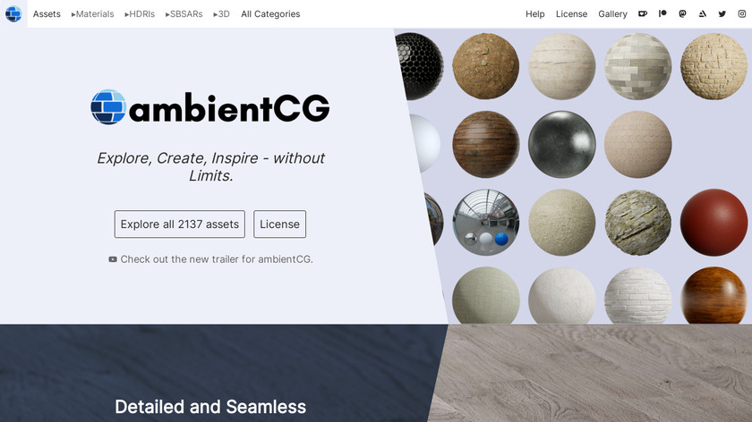 AmbientCG Landing Page