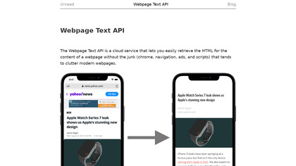 Webpage Text API image