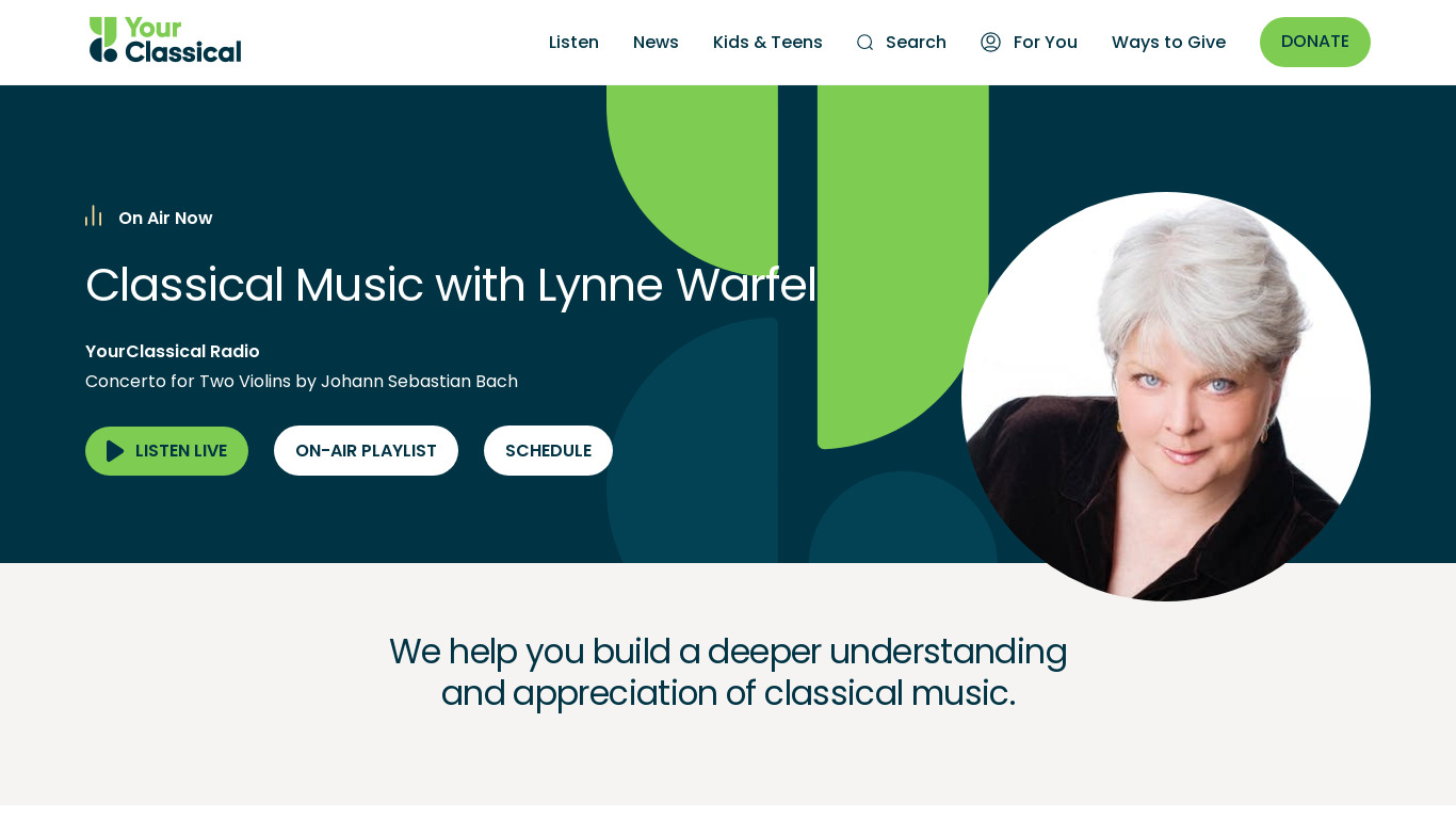 YourClassical Landing page