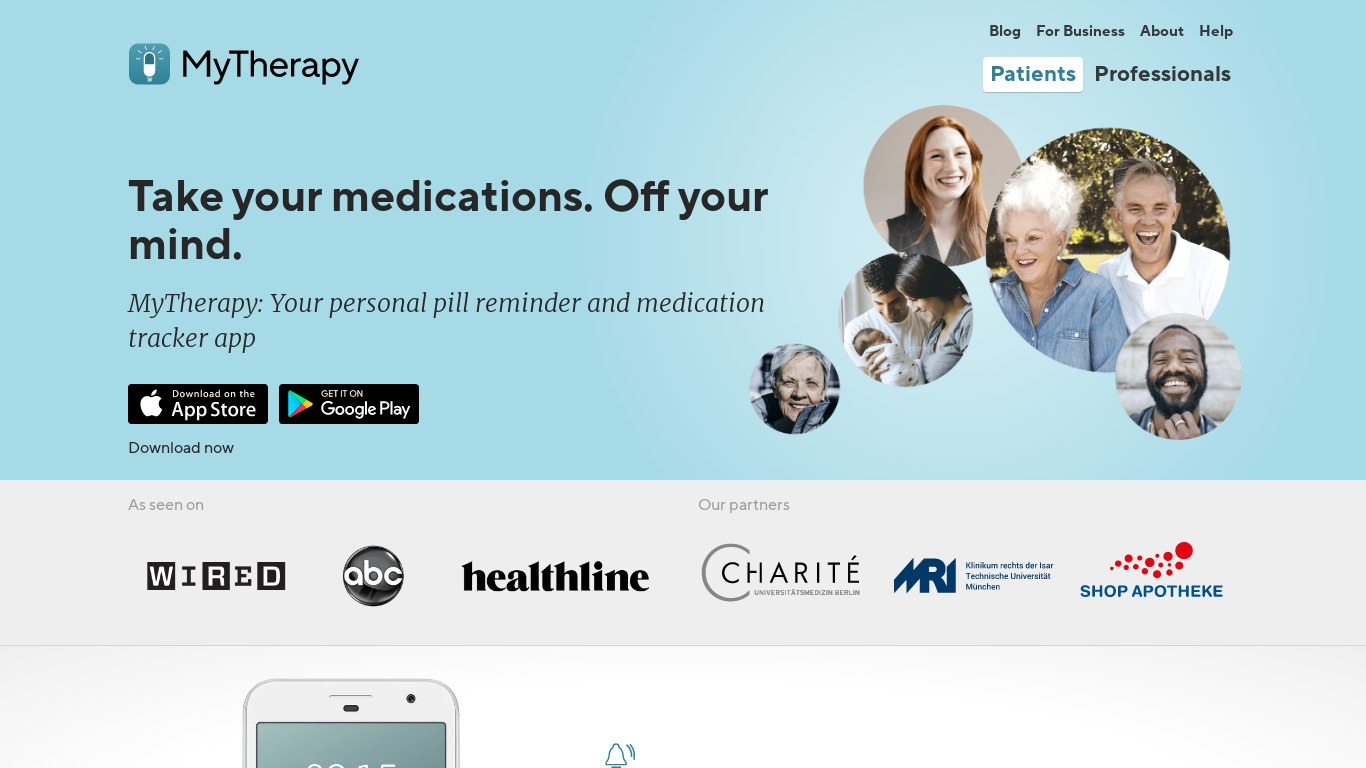 Pill Reminder & Medication Tracker Landing page