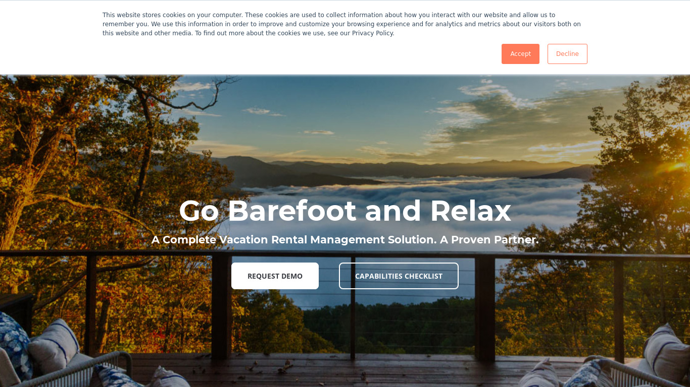 Barefoot Landing page