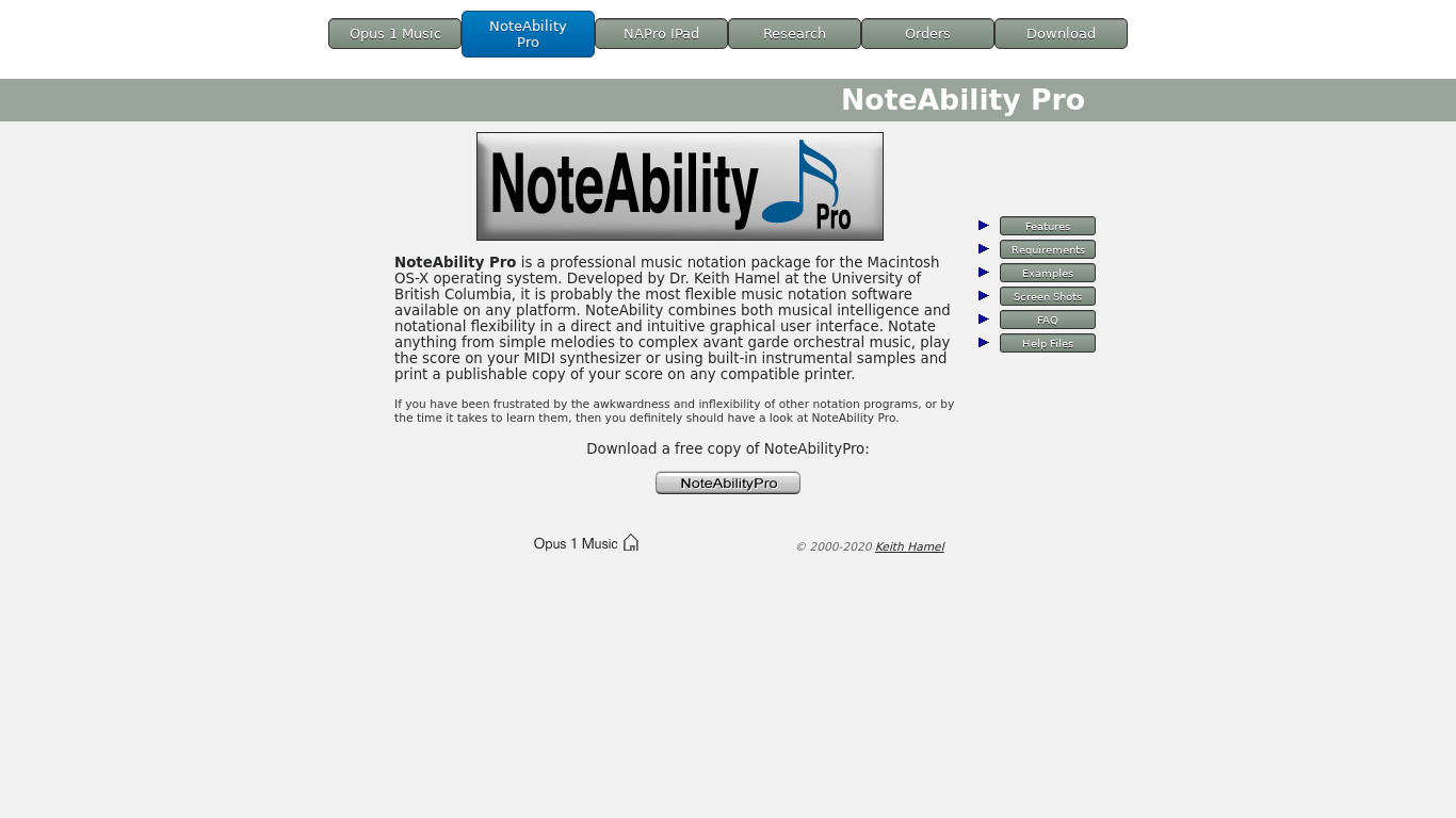 Noteability Pro Landing page